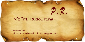 Pánt Rudolfina névjegykártya